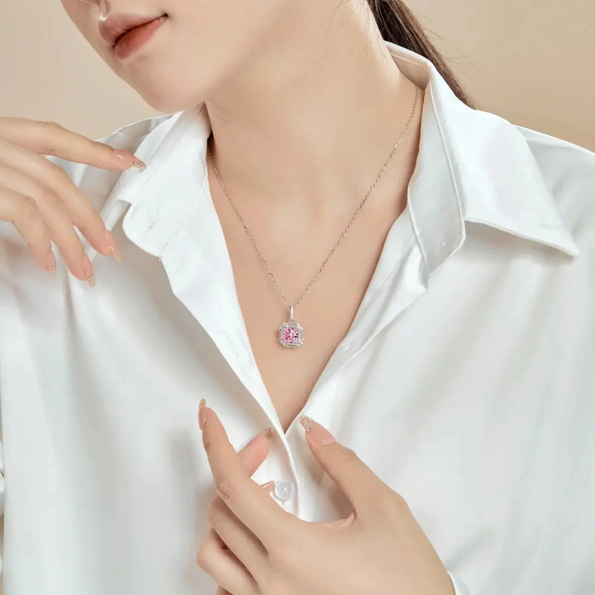 Colier cu Pandantiv Square Gem