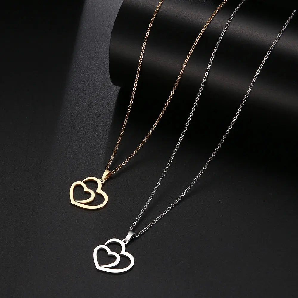 Colier Double Hearts - Vulcano | Sansa ta de a straluci